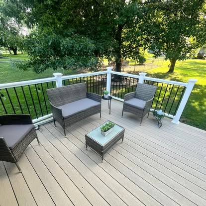 Completed residential deck project by ALX